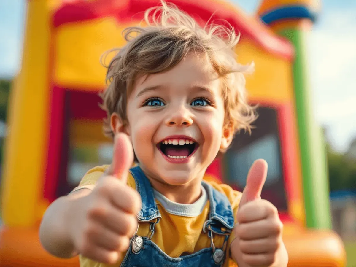 Wave Runner water slide inflatable at outdoor event